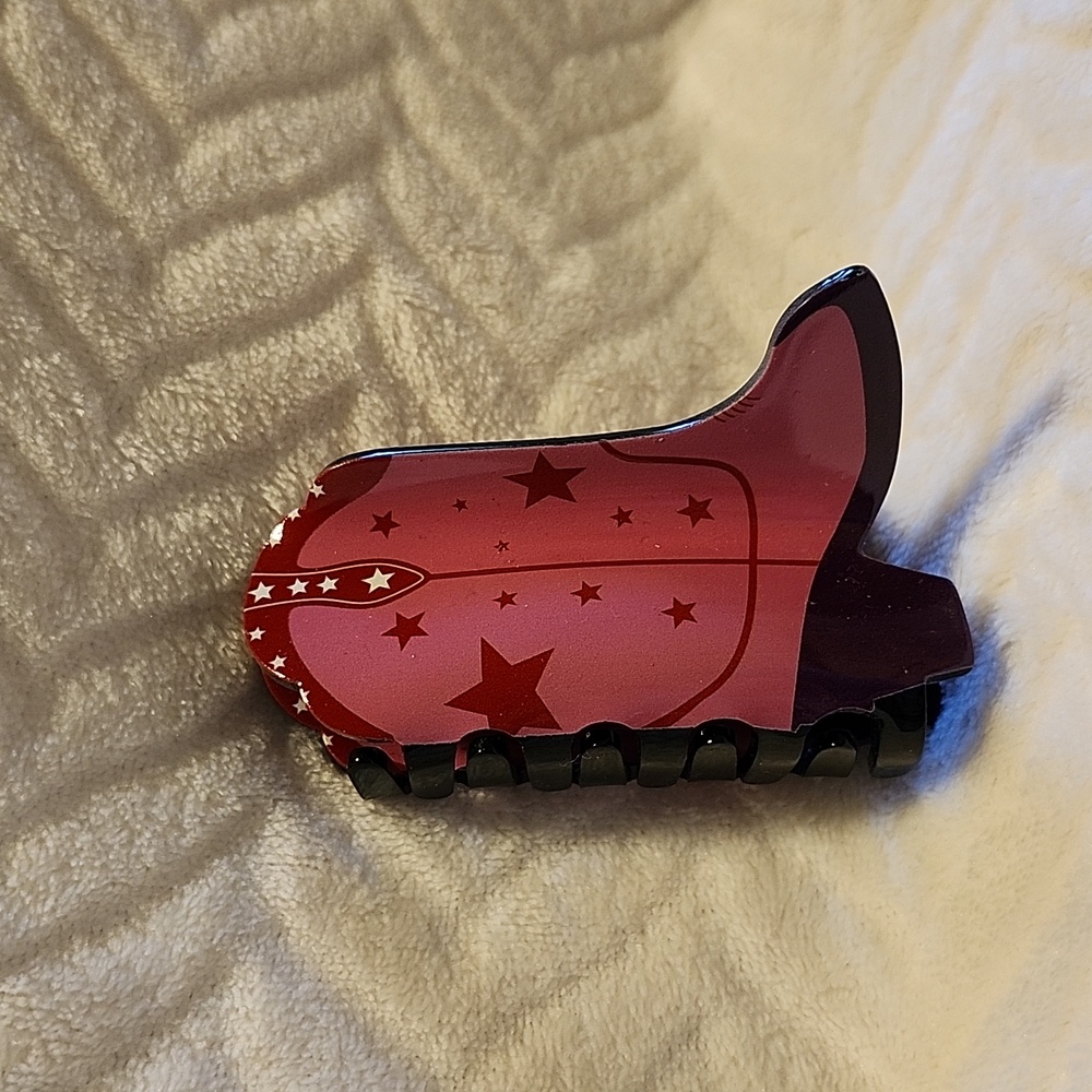 Pink Cowboy Boot Hair Clip